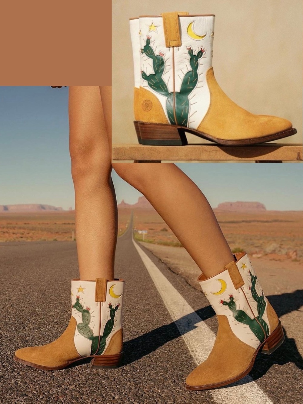 Ranch Road Archer Prickly Short Cowboy Boots